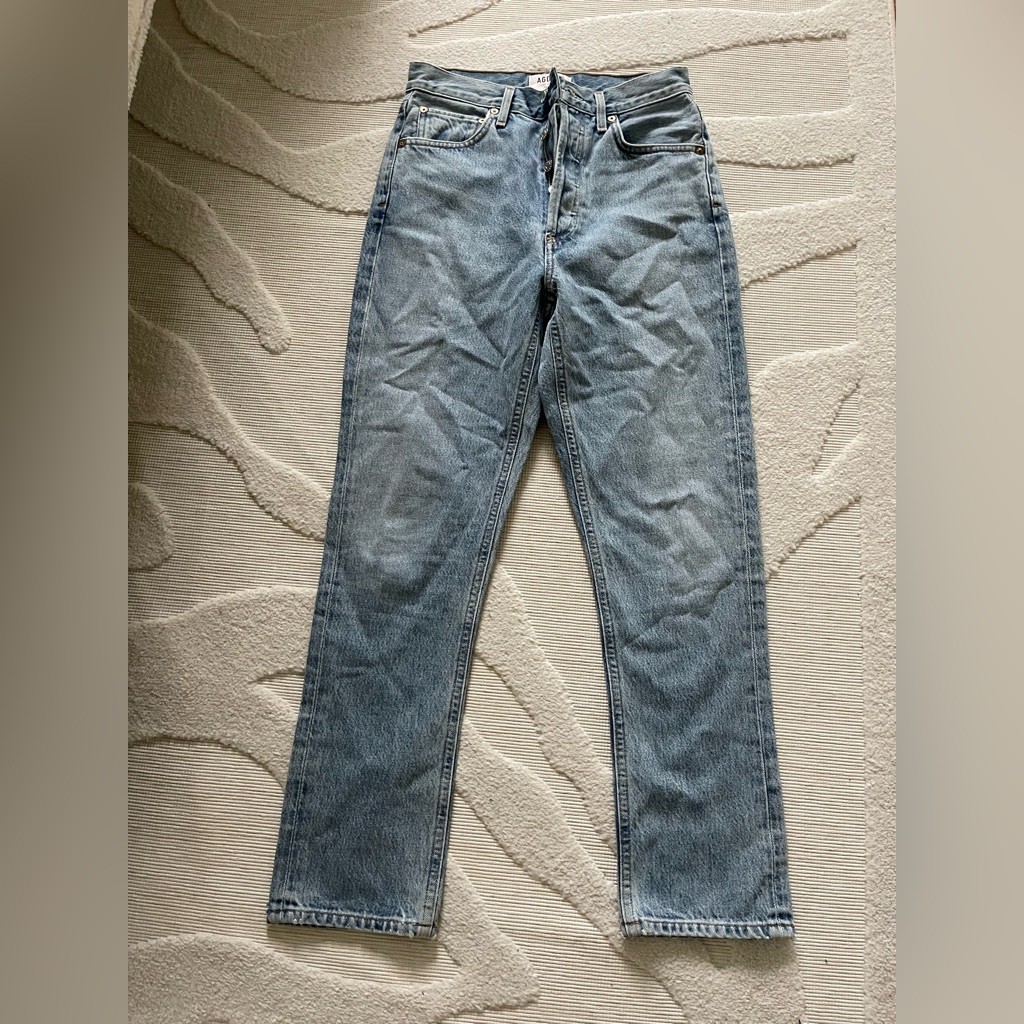Agolde Light Blue Denim Jeans Riley 25